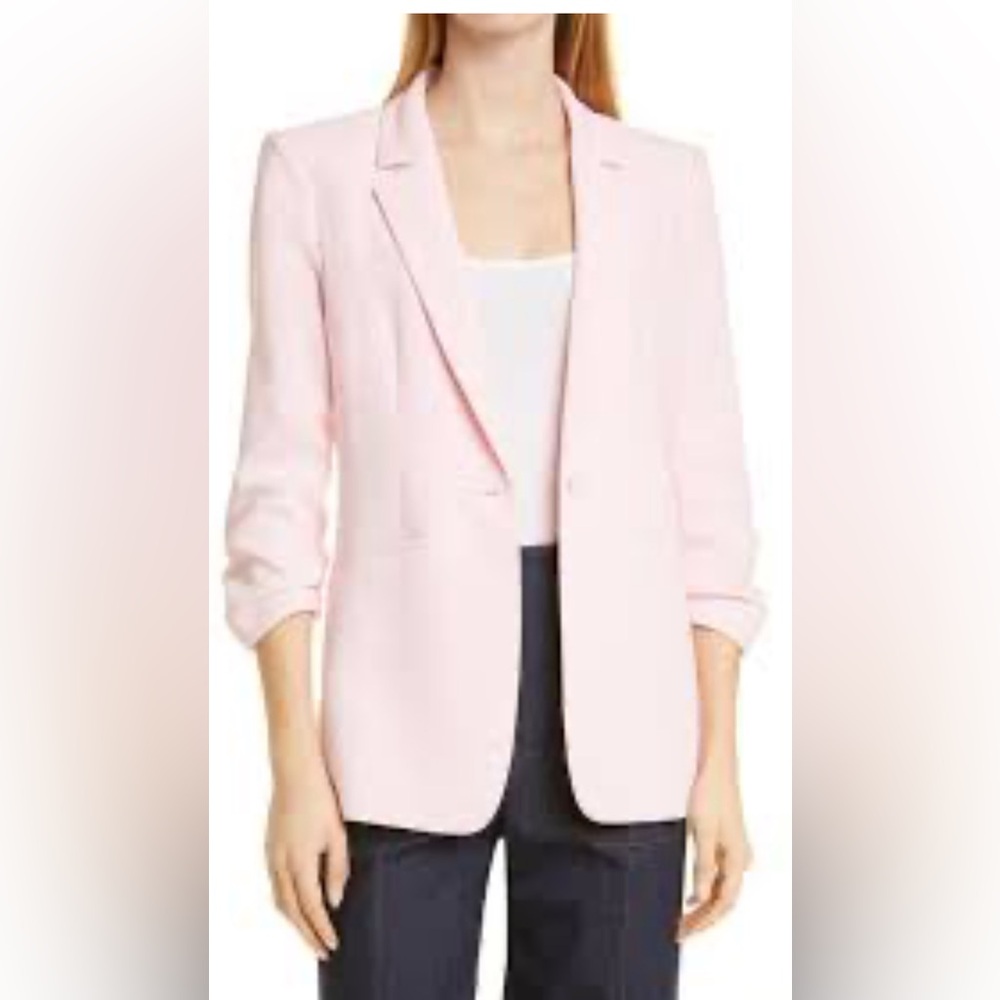 NWT Cinq à Sept Light Pink Crepe Khloe Blazer
